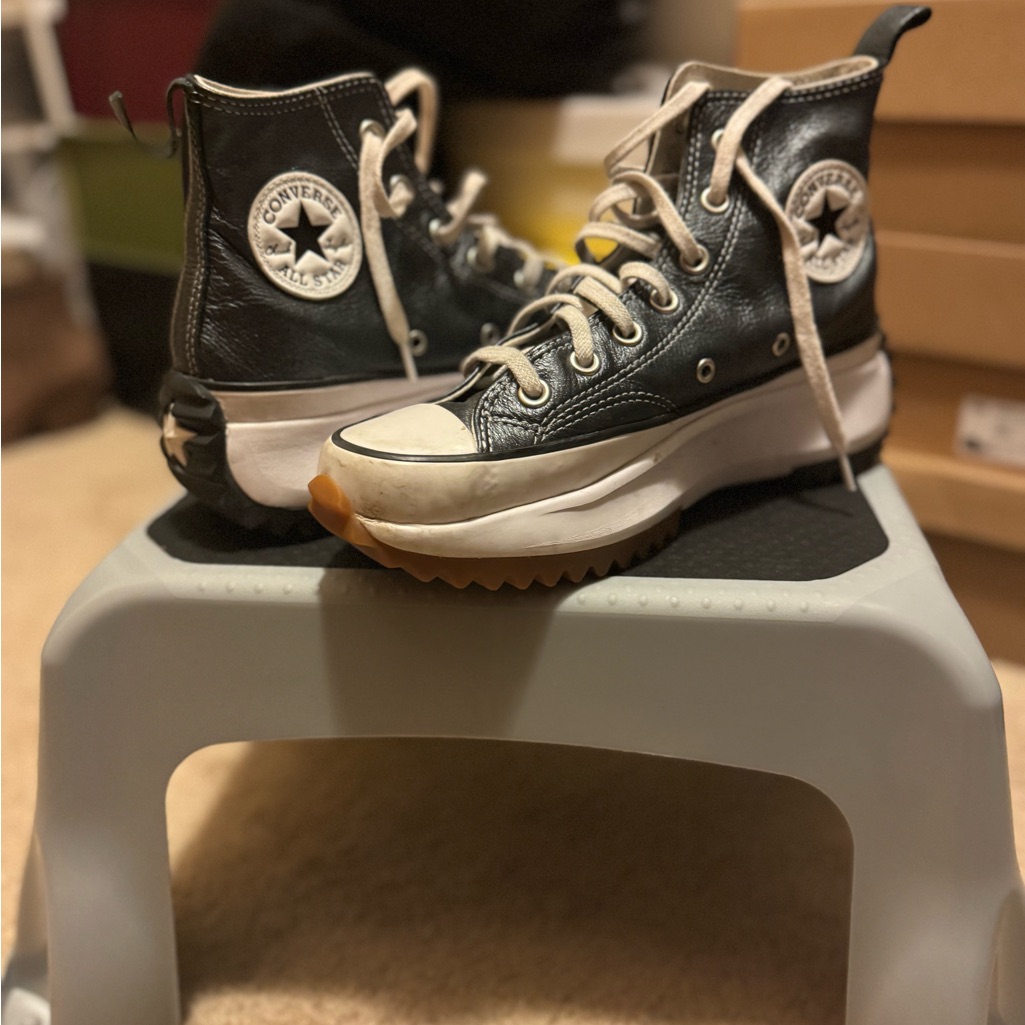 4 Pair Of Women’s Converse High-Top Sneakers - Black And White